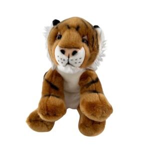 Wildlife Tree Tiger Plush Stuffed Animal 12" Soft Cuddly Brown White Striped